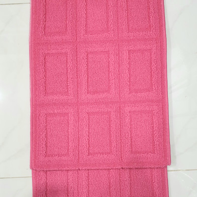 Bộ 02 Thảm bếp cao cấp chống trượt CONDOR JAPAN 0.45X1.2m và 0.45X1.2m-  Hồng họa tiết nổi 3D