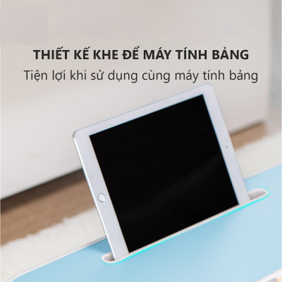 Bàn Học Gấp Gọn Có Khe Để Điện Thoại, Máy Tính Bảng, Khay Để Ly - Hàng Loại 1 (Giao ngẫu nhiên)