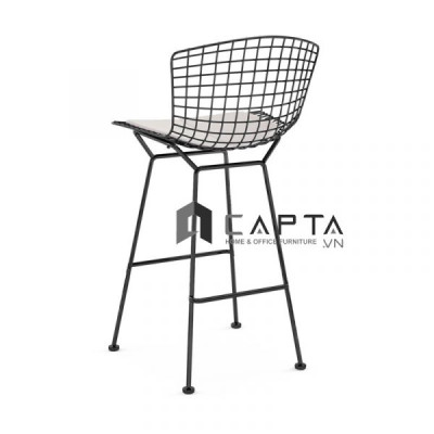 Ghế quầy bar CB BERTOIA-2 Nội thất Capta Ghế chân kim loại chất sơn tĩnh điện nệm PVC 