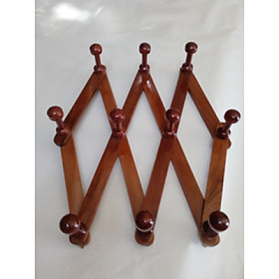 Giá treo quần áo gỗ NH HOME hình quả trám 10 móc 