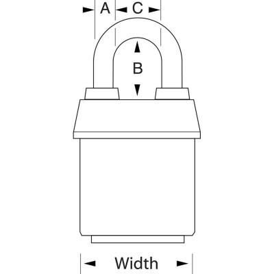 Ổ khóa thép Master Lock 6121 D rộng 54mm dòng ProSeries - MSOFT