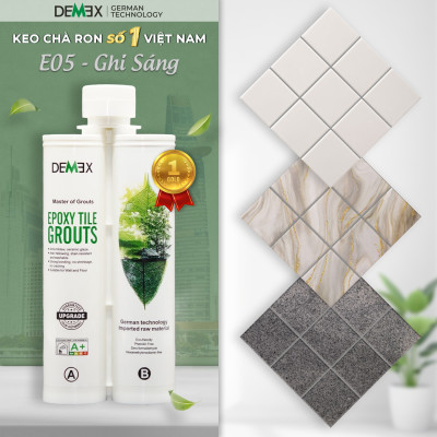 Combo 1 Chai Keo Chà Ron, 1 Súng Bơm Keo Thường Màu Tím - DEMEX