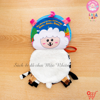 Sách Vải Lật Mở Đa Tương Tác Cho Bé từ 0 Tháng Tuổi, Kêu Sột Soạt Thú Vị - Lalala Baby