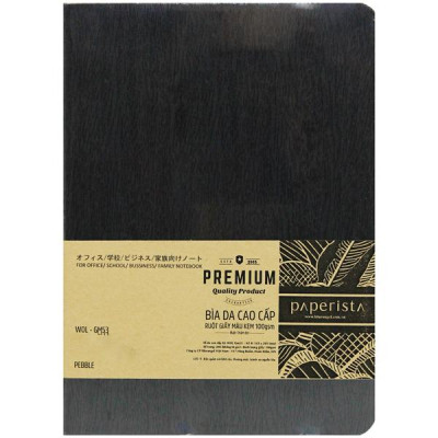 Sổ Da Bìa Mềm Vân Gỗ A5 - Không Kẻ Có Chấm - 200 Trang 100gsm - Blueangel WOL-GM53