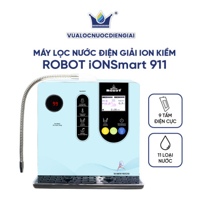 Máy Lọc Nước Điện Giải iON Kiềm ROBOT iONSmart 911 Nóng Thông Minh - Hàng Chính Hãng