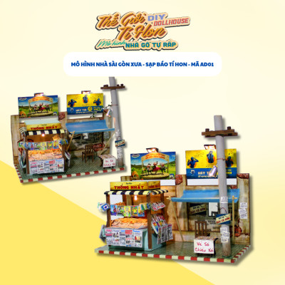 MÔ HÌNH TỰ LẮP RÁP DIY SÀI GÒN XƯA VÀ NAY - SẠP BÁO SÀI GÒN - AD01