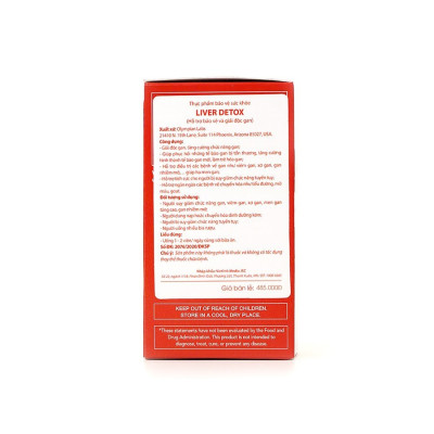 Liver Detox Olympian Labs – Bổ Gan, Tăng Cường Chức Năng Gan - Chai 60 viên