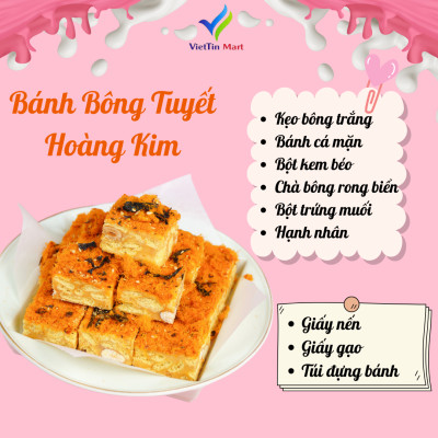Set Bánh Bông Tuyết Hoàng Kim Thượng Hạng 40 Viên VietTin Mart