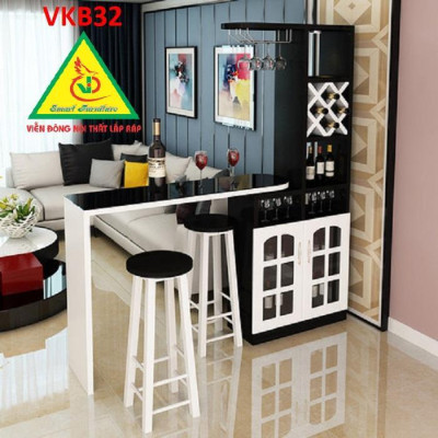 Quầy bar mini, Bàn bar, kệ rượu chia không gian VKB32 - Nội thất lắp ráp Viễn Đông ADV