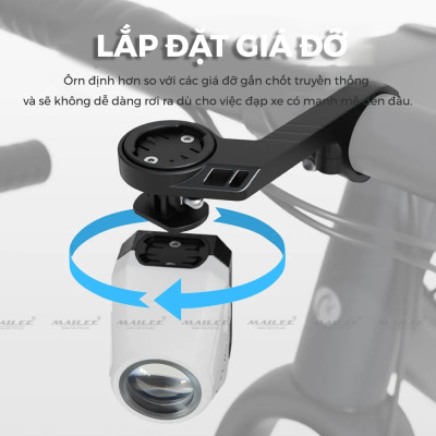 Đèn Xe Đạp Trước CYC 1600 Lumens Chống Chói Có kèm Remote và Giá đỡ, thời gian sử dụng lên đến 11h (tùy chế độ) Đi Đêm Địa Hình Có pha/cos - Mai Lee