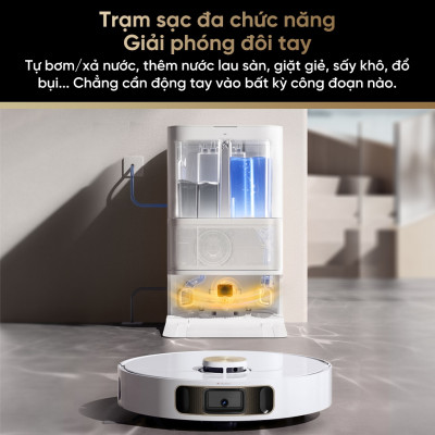 Robot Hút Bụi Lau Nhà Dreame L10s Ultra Gen 2 Xòe Giẻ, Giặt Nước Nóng Lực Hút 10.000 Pa - Hàng Chính Hãng