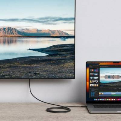 Cáp HyperDrive Thunderbolt 4 (6ft/2m) - Kết Nối Đa Năng, truyền tải liệu cho MacBook, Laptop và các thiết bị, HDTB4AC2GL - Hàng Chính Hãng