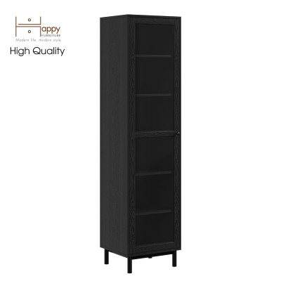 [Happy Home Furniture] CATY , Kệ sách 6 tầng  cửa kính size nhỏ - chân sắt ,  45cm x 40cm x 180cm (DxRxC), KSA_018