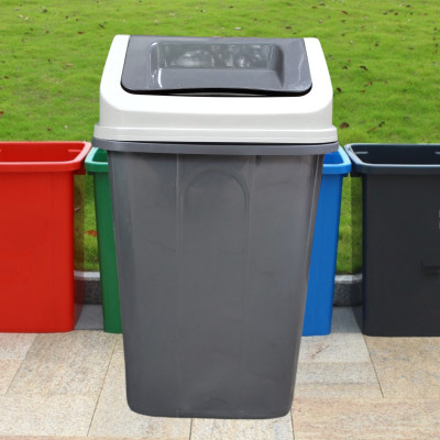 THÙNG RÁC NẮP LẬT CAO CẤP 60L CÔNG NGHIỆP MÀU ĐEN