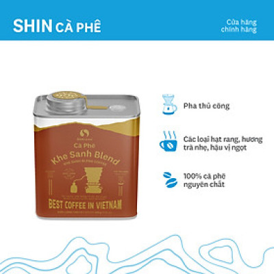 Cà phê Khe Sanh Blend - SHIN Cà phê - Cà phê pha phin - Hộp thiếc 200g