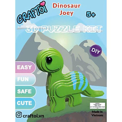Bộ mô hình đồ chơi lắp ráp xếp hình DIY 3D Đồ Chơi Xây Dựng Mô Hình Giáo Dục Trẻ Em CRAFTOI 3D Puzzel Kit Dinosaur Joey