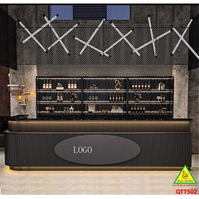 Bàn thu ngân, bàn lễ tân, bàn tính tiền bằng gỗ MDF QTT502 - NỘI THẤT LẮP RÁP VIENDONGADV