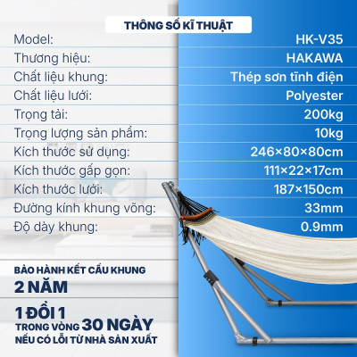 VÕNG XẾP CAO CẤP HAKAWA HK-V35 - BẢO HÀNH CHÍNH HÃNG 2 NĂM