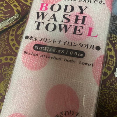 Khăn tắm tạo bọt Seiwa-pro chấm bi 28x100cm - Hàng Nội Địa Nhật Bản
