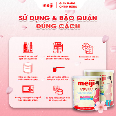Combo 1 Hộp Thực Phẩm Bổ Sung Meiji Mama Milk (350g) Và 1 Hộp Sản Phẩm Dinh Dưỡng Công Thức Meiji Infant Formula (800g)