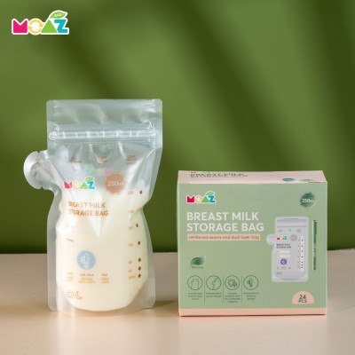 Túi trữ sữa cảm biến nhiệt Moaz Eco dung tích 200ml (Hộp 30pcs) , 250ml (Hộp 24pcs)