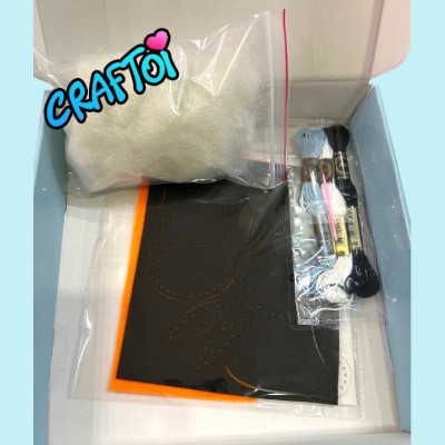 KIM NHỰA Bộ Thủ Công Trẻ Tự Làm Thú Bông 5+ TOUCAN MANGO Craftoi Felt Sewing toy prepunched holes plastic needle