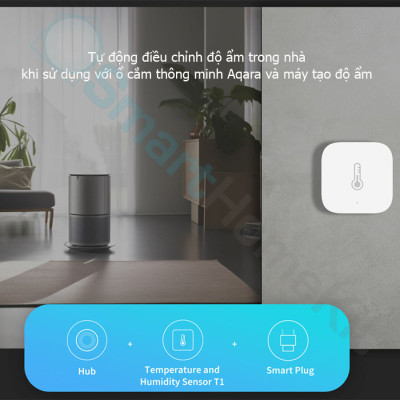 Cảm Biến Nhiệt Độ Và Độ Ẩm Aqara T1 Zigbee 3.0 TH-S02D Temperature and Humidity Sensor - Hàng Chính Hãng