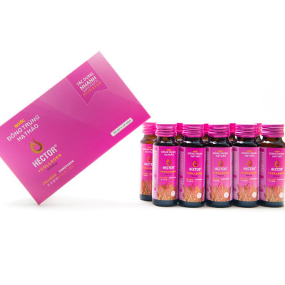 Hộp 10 chai nước Thực phẩm chức năng đông trùng hạ thảo Hector collagen 