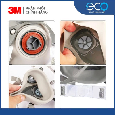 Mặt nạ phòng độc 3M 6100/6200 chính hãng | chống hơi độc, phun sơn, xịt thuốc (Chưa Kèm Phin)