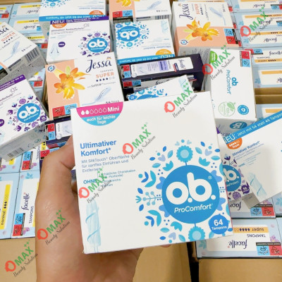 Băng Vệ Sinh Tampon Ob - Siêu Thấm Hút - Nhỏ Gọn - Dạng Nút - Nhập Khẩu Đức - Đủ Size Giọt Tampons Ob