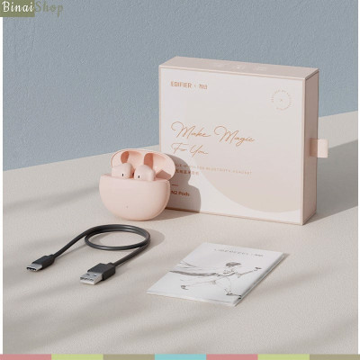 Edifier N2 Pods - Tai Nghe Nhét Tai Bluetooth V5.1, Chơi Game, Nghe Gọi, Màng Loa 13mm, Thời Lượng 28h- Hàng chính hãng