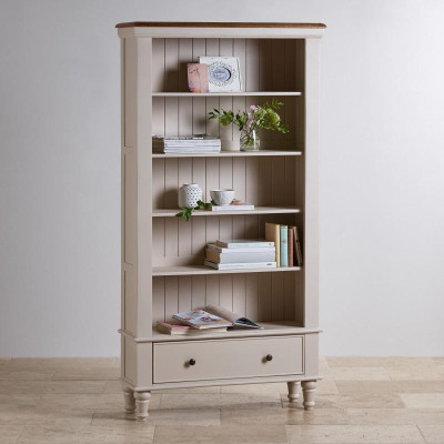 Tủ Sách Cao Shay Gỗ Sồi Ibie OSBTSHAO - Trắng (100 x 35 cm)