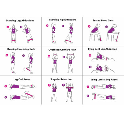 Bộ 6 dây kháng lực đàn hồi AOLIKES A-3601 Resistance bands