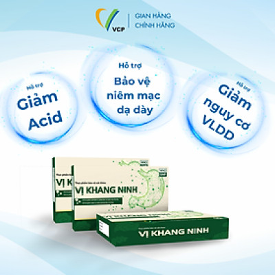 TPBVSK Viên Uống Dạ Dày Vị Khang Ninh - Hỗ trợ giảm acid dịch vị, giúp bảo vệ niêm mạc dạ dày - Hỗ trợ giảm nguy cơ viêm loét dạ dày tá tràng - Hộp 30 viên