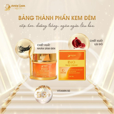 Kem Dưỡng Da Ban Đêm BIO FACE CREAM 50g, Cấp Ẩm & Phục Hồi Chuyên Sâu, Giúp Da Trắng Sáng, Mịn Màng