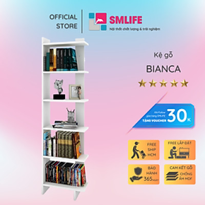 Giá sách gỗ công nghiệp nhỏ gọn đẹp SMLIFE Bianca