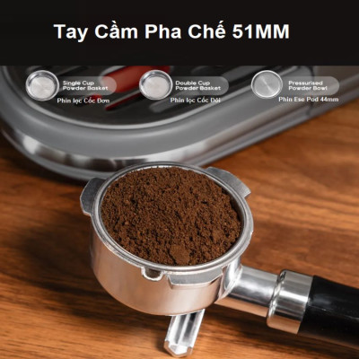 Máy pha cà phê bán tự động Espresso, Cappuccino, Latte thương hiệu Mỹ cao cấp HiBREW H10B - Hàng Nhập Khẩu