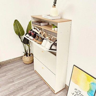 Tủ Giày Thông Minh Cánh Lật Tiết Kiệm Diện Tích 3 Tầng 6 Ngăn Sức Chứa Khủng Chống Mùi Hôi - GP112 