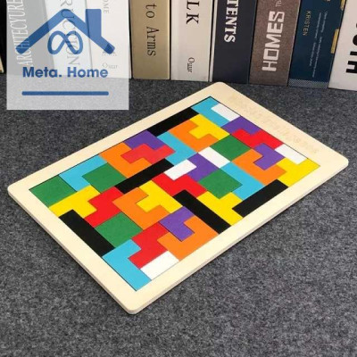 Xếp gạch bằng gỗ - Xếp hình tư duy cho bé