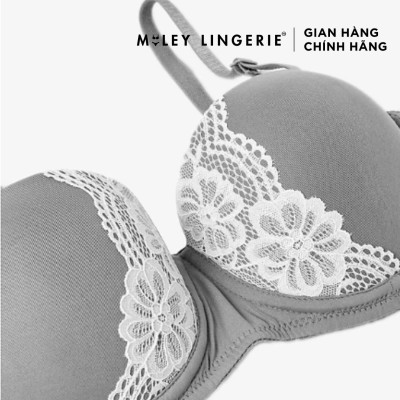 Combo 2 Áo Ngực Cúp Ngang Phối Ren Có Gọng, Có Thể Tháo Dây Màu Xám - BRM11202