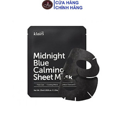 Mặt Nạ Làm Dịu Da Klairs Mignight Blue Calming Sheet Mask 25ml