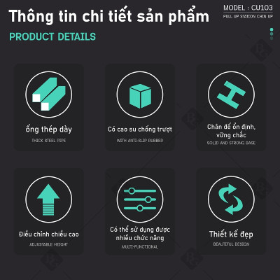 BG Bộ xà đơn, xà kép đa năng cao cấp đa năng Gym, lượng Kéo lên tại nhà dụng cụ tập thể dục phòng gym (hàng nhập khẩu)