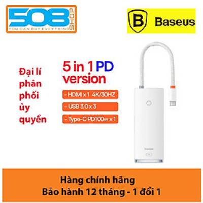Hub chuyển Baseus Lite Series 6-Port Type-C HUB Docking Station- hàng chính hãng