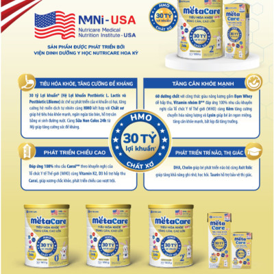 Sữa bột tốt cho bé Nutricare MetaCare Opti 1+, giúp cho bé tiêu hóa khỏe, tăng hấp thu (850g)