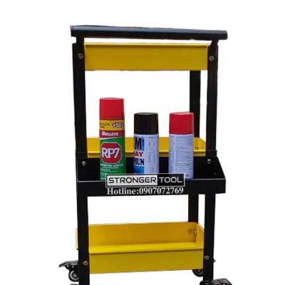 XE ĐẨY 3 NGĂN ĐA NĂNG CÓ KHAY PHỤ MÀU XANH THƯƠNG HIỆU STRONGER TOOL