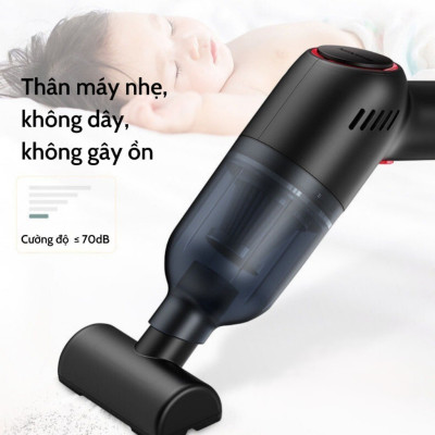 Máy Hút Bụi Doron D-01 Không Dây Cầm Tay Mini, Lực Hút Mạnh, Công Suất 120W, Hút Bụi Ô Tô, Giường Nệm, Máy Tinh Tiện Lợi - Hàng Chính Hãng