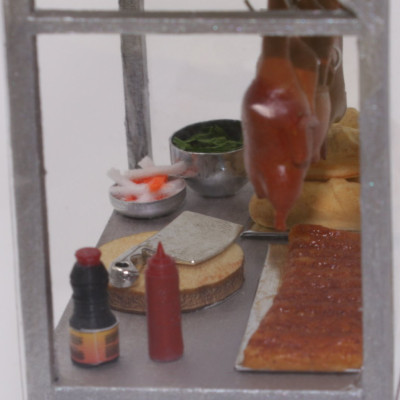 MÔ HÌNH TỰ LẮP RÁP DIY SÀI GÒN THU NHỎ - XE BÁNH MÌ HEO QUAY - HR12