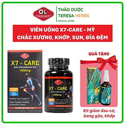 X7-Care Olympian Labs – Hỗ trợ xuong khớp và đĩa đệm chắc khỏe - chai 60 viên - Mỹ