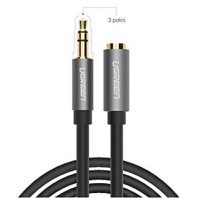Ugreen UG10595AV118TK 3M màu Đen Cáp âm thanh 3.5mm nối dài - HÀNG CHÍNH HÃNG