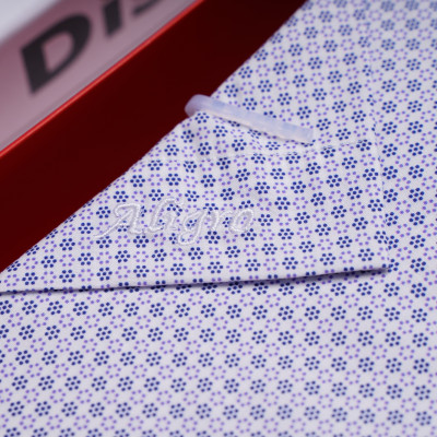 Áo sơ mi nam công sở họa tiết nhỏ cộc tay Custom Fit mã ALGS-C84